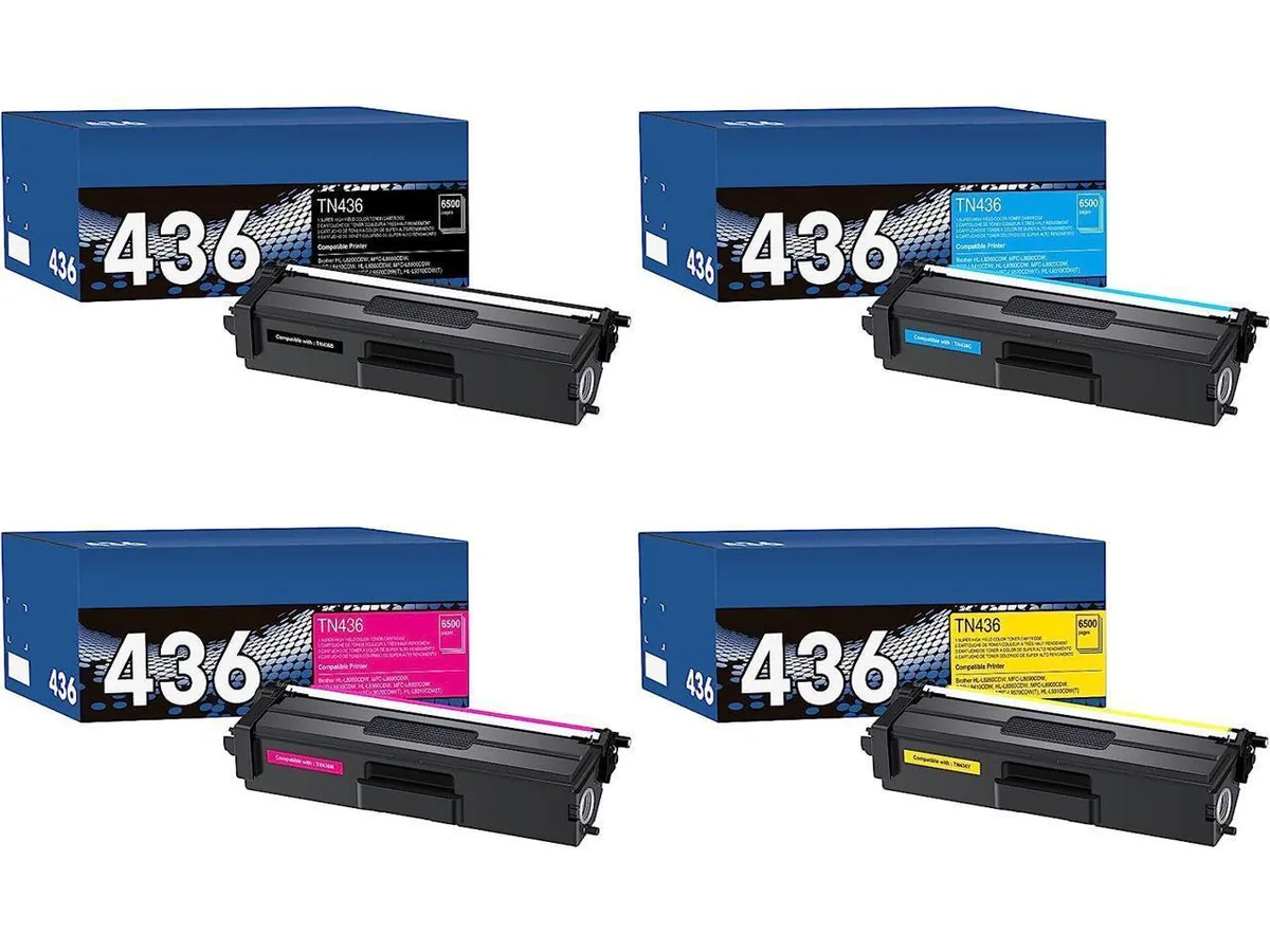 NShi NShi TN436 high-yield toner cartridge set (1BK 1C 1M 1Y) 6500 pages — product photo