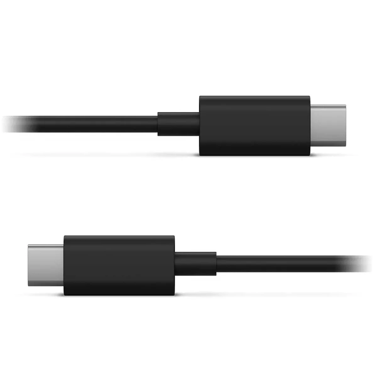 Two black USB-C cables, ten feet long, male-to-male connectors