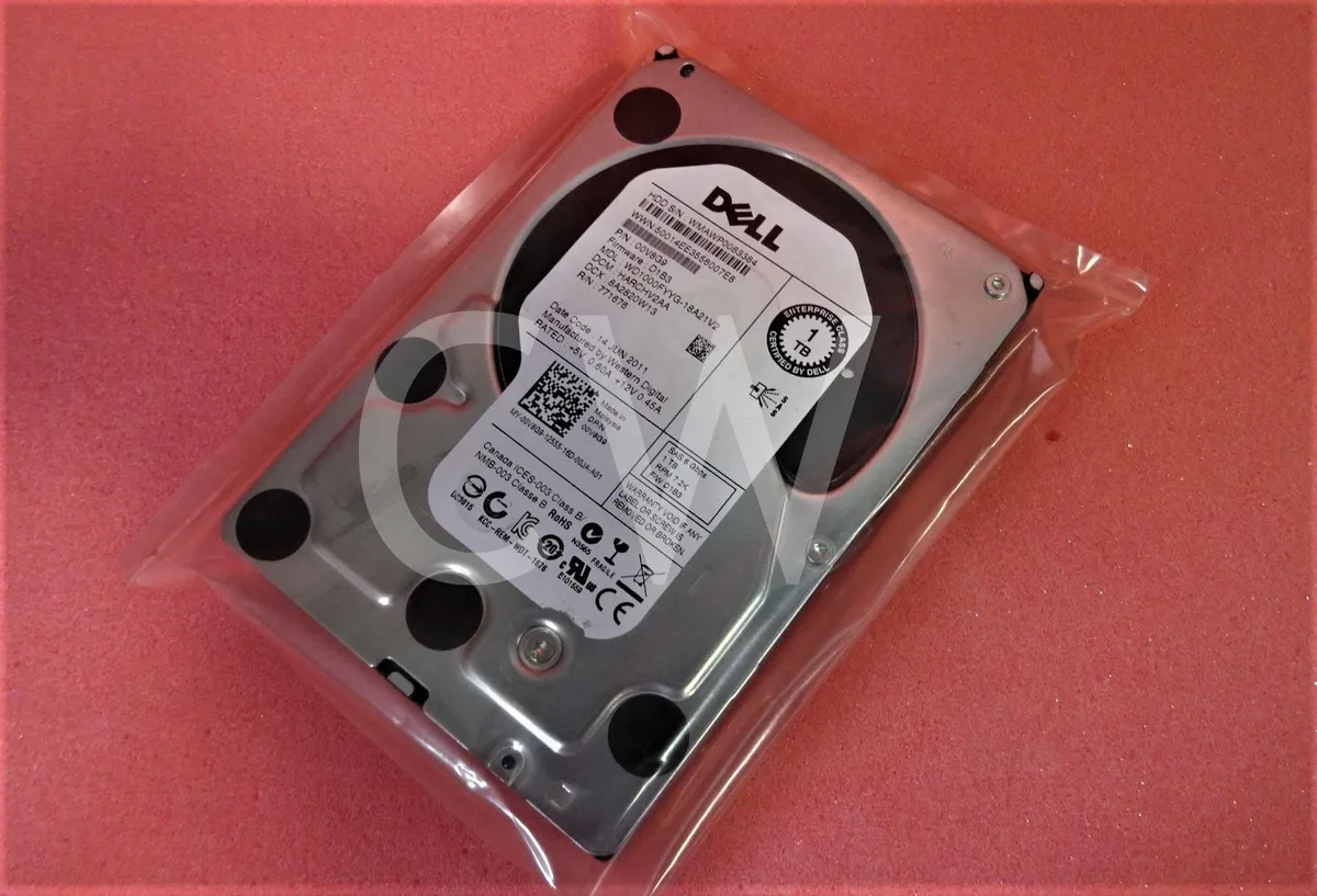 DELL DELL 1TB 7200RPM 6Gb/s 32MB 3.5" SAS internal hard drive WD1000FYYG-18A21V2 — product photo