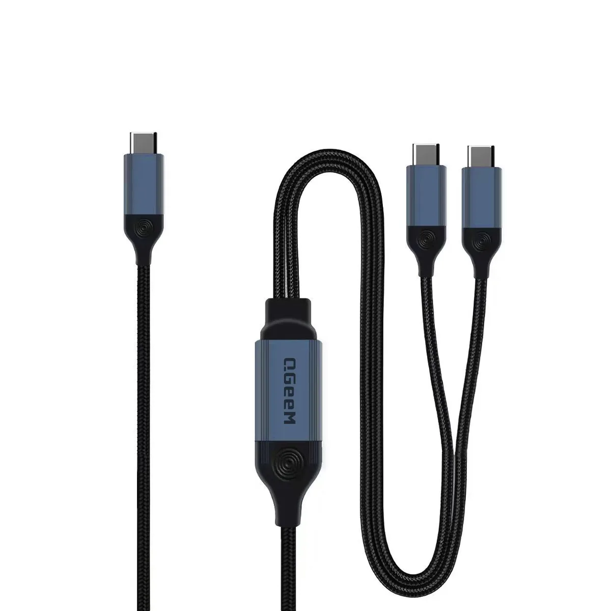 QGeeM QGeeM 2-in-1 USB-C Cable 140W 1.2M Braided — product photo