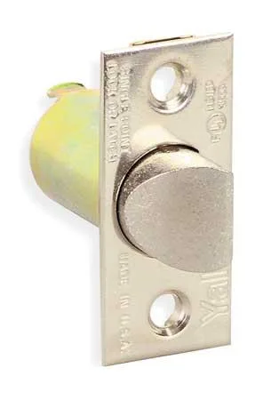 Satin chrome deadlatch kit with rectangular faceplate and bolt