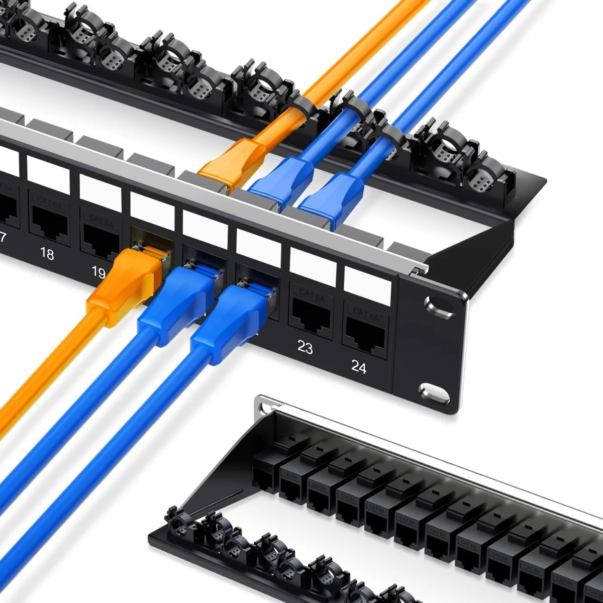 Avantalk Avantalk 24 Port Cat6A Keystone Patch Panel 1U 19inch 2 in 1 accessory — product photo