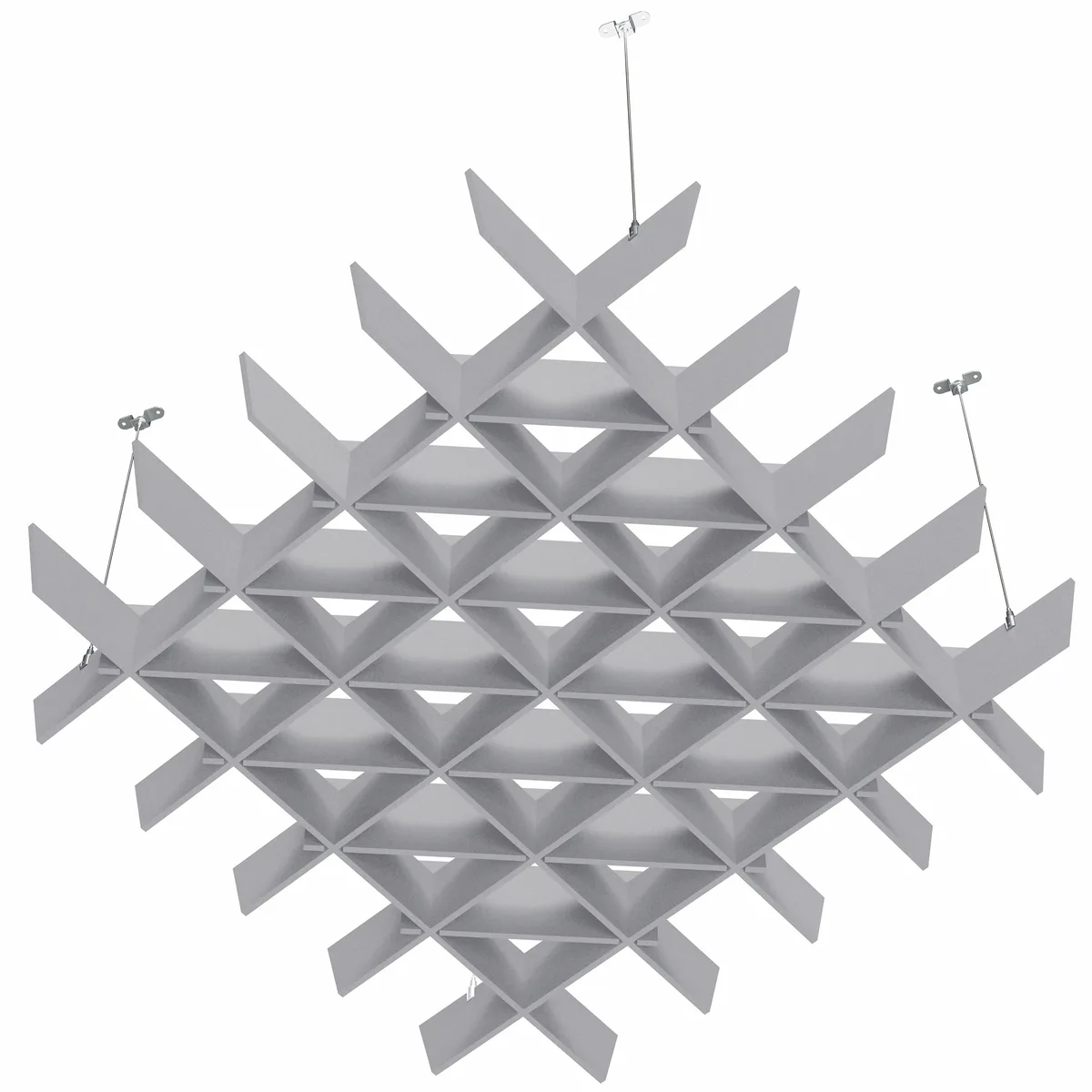 VIVO VIVO Acoustic Ceiling Waffle Panel 45.3 x 45.3 x 7.2 Light Gray — product photo
