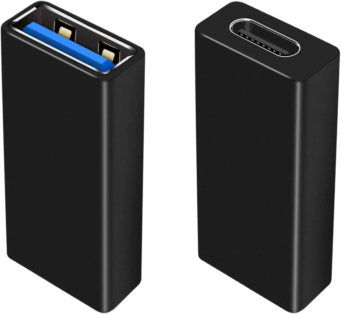 Brainwavz Brainwavz USB C Female to USB A Female Adapter 5Gbps 2 Pack Black — product photo