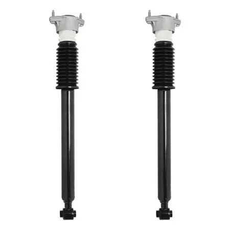 Two silver rear shock absorbers in a kit