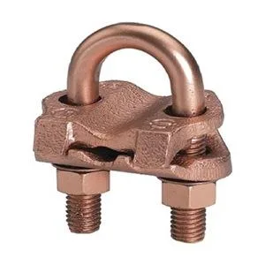 Copper pipe ground clamp for 4 AWG to 2/0 AWG conductors