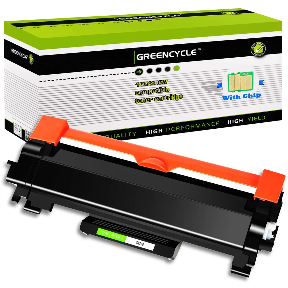 GREENCYCLE GREENCYCLE TN760 Black Toner Cartridge 3000 Pages 1 Pack — product photo