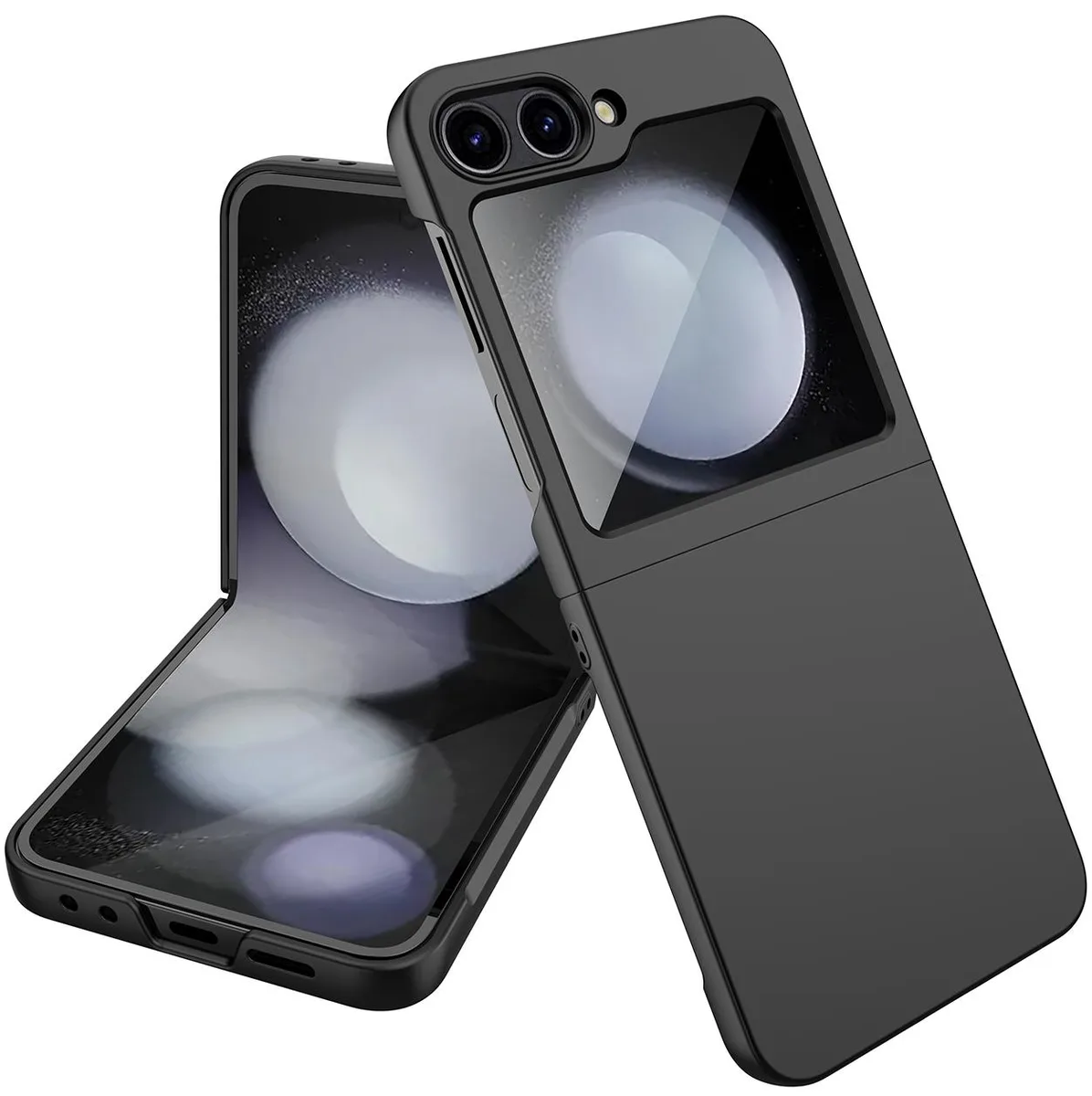 Nakedcellphone Nakedcellphone Slim Hard Case for Samsung Galaxy Z Flip 6 &amp; 7 FE Graphite Black — product photo