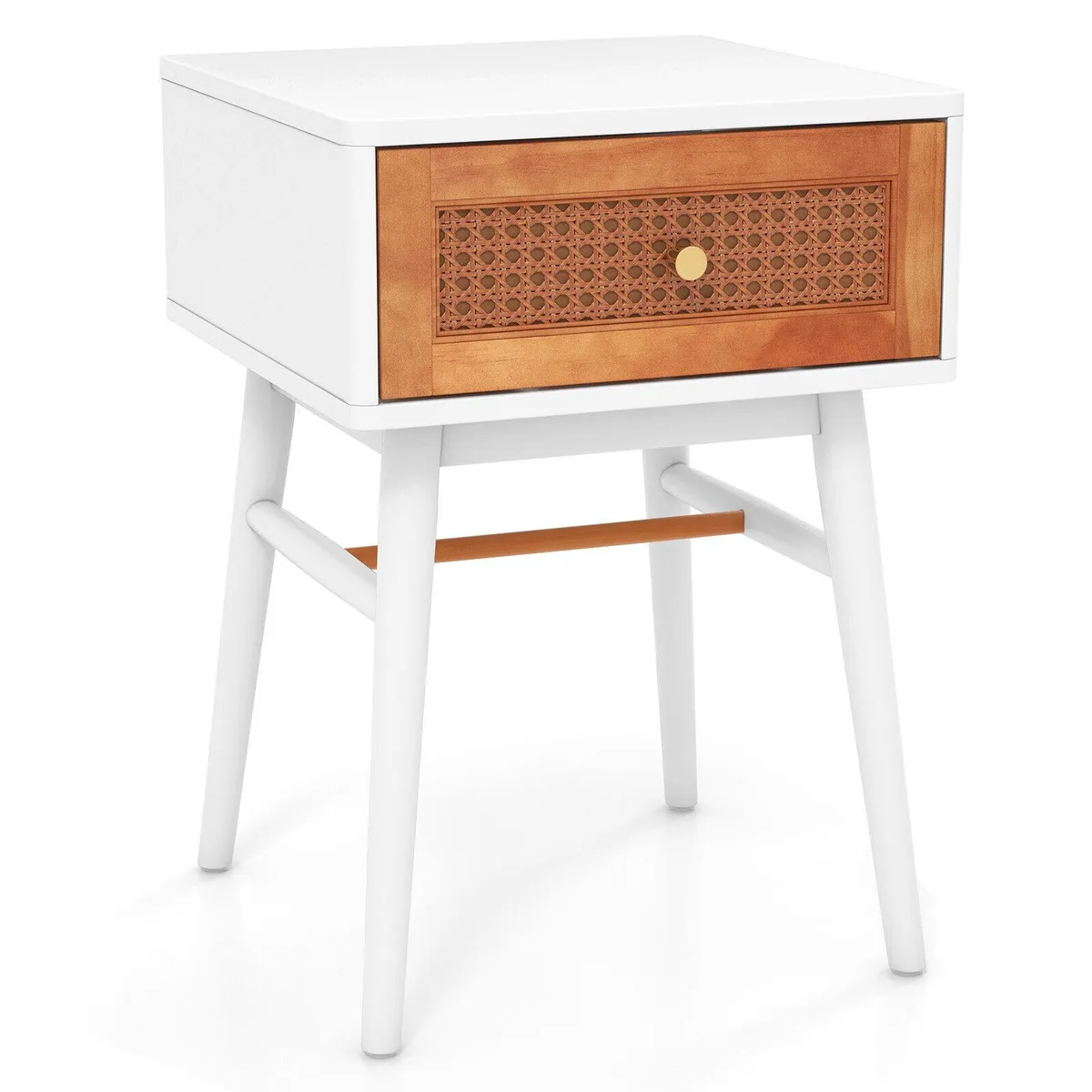 SlickBlue SlickBlue 1-Drawer Bedside Table White 15x15x21 — product photo