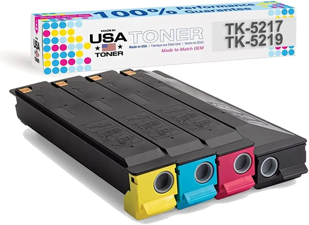MADE IN USA TONER MADE IN USA TONER Compatible TK-5217 / TK-5219 CMYK 4-Pack toner cartridges — product photo