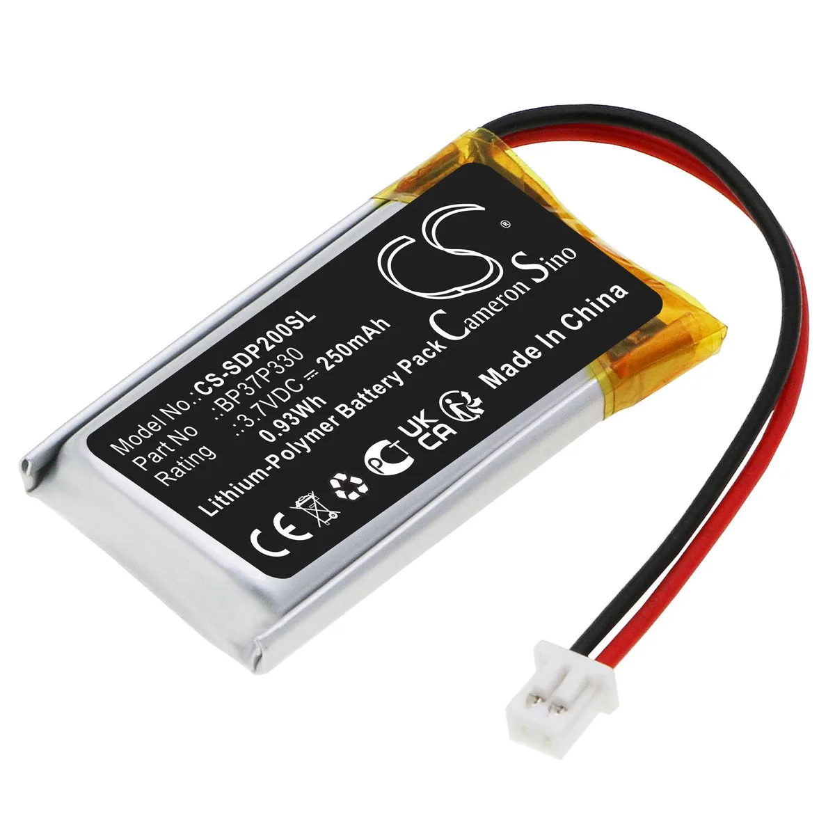 Cameron & Co Cameron & Co DS-CS-SDP200SL standard battery 3.7V 250mAh black — product photo