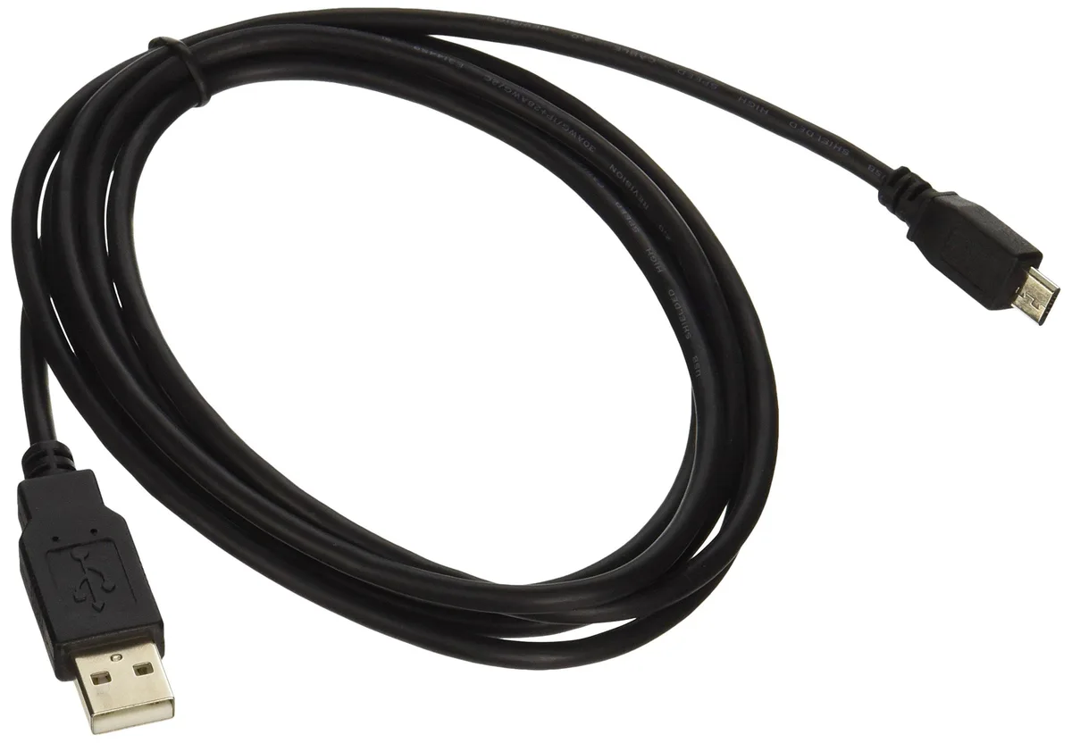 No Sew No Sew Micro USB 2.0 Cable, Black, Type A Male to Micro-B Male, 72 in — product photo