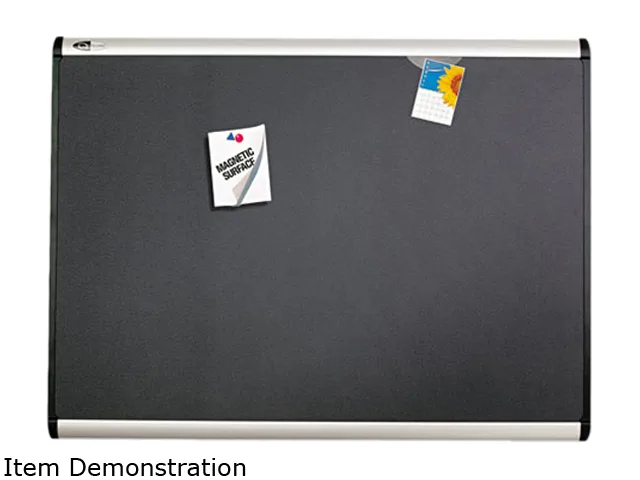 Quartet Quartet MB543A Magnetic Fabric Bulletin Board 36 x 24 In Gray Aluminum Frame — product photo