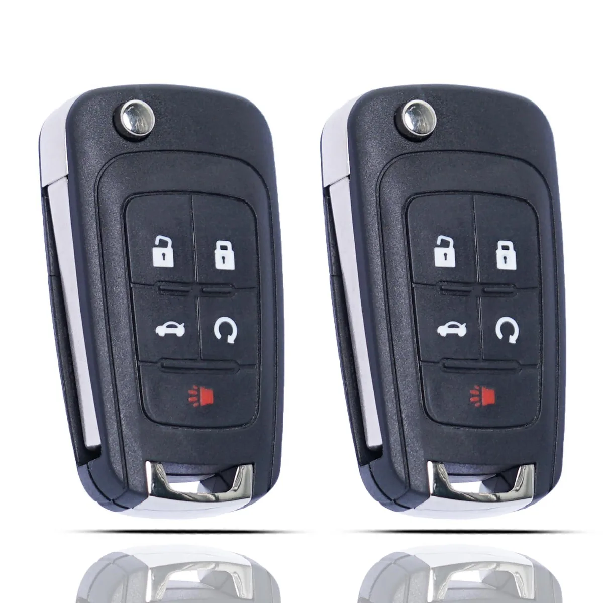  Viper Key Fob Shell Case Replacement 2pcs Black FCC OHT01060512 — product photo
