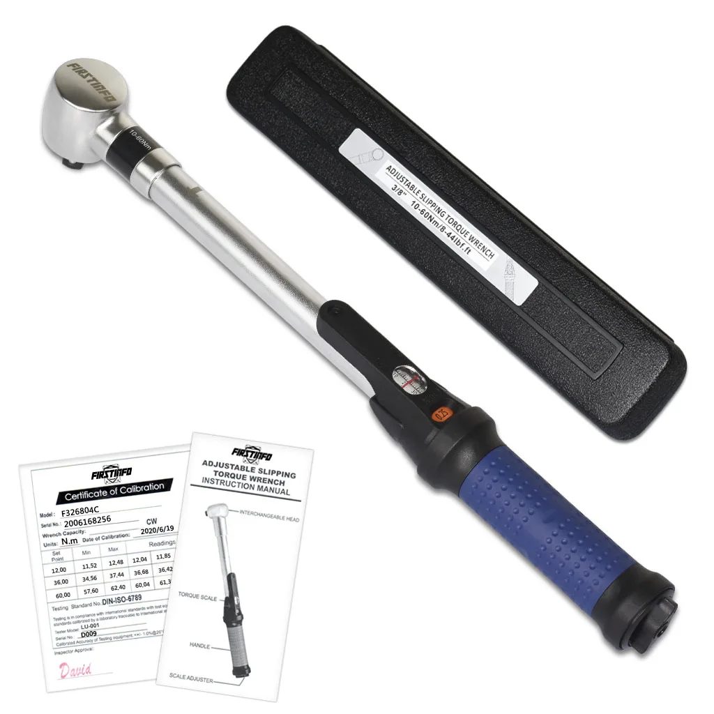 Firstinfo Tools Co., Ltd. Firstinfo Tools Co., Ltd. 3/8" Drive Free Turn Slipper Torque Wrench 10-60 Nm indoor maintenance — product photo