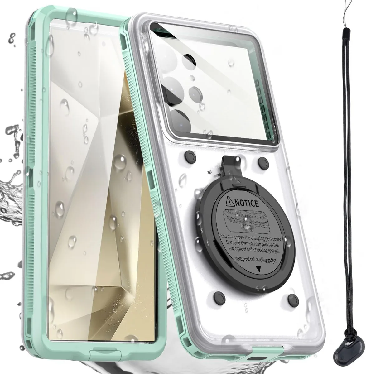 BONAEVER BONAEVER Waterproof Phone Case Green 6.9" 98 Ft — product photo