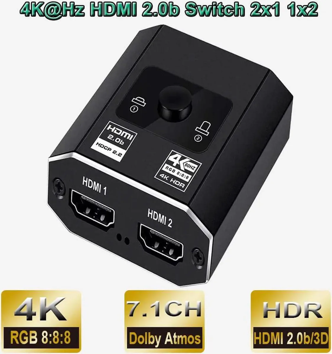 Vszerda Vszerda 4K 60Hz HDMI 2.0b Bi-Directional Switch — product photo