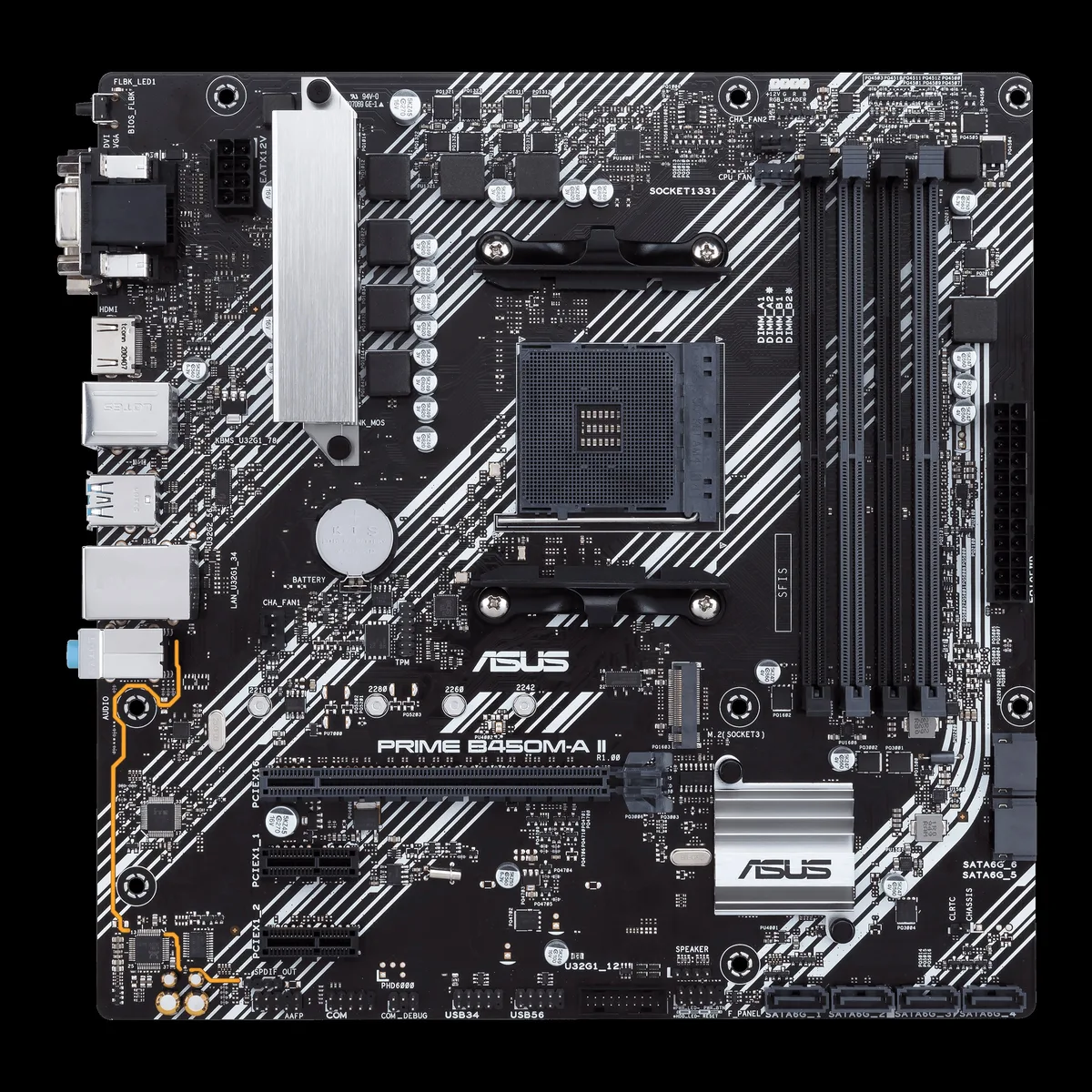 ASUS ASUS PRIME B450M-A II AMD motherboard MicroATX M.2 A — product photo