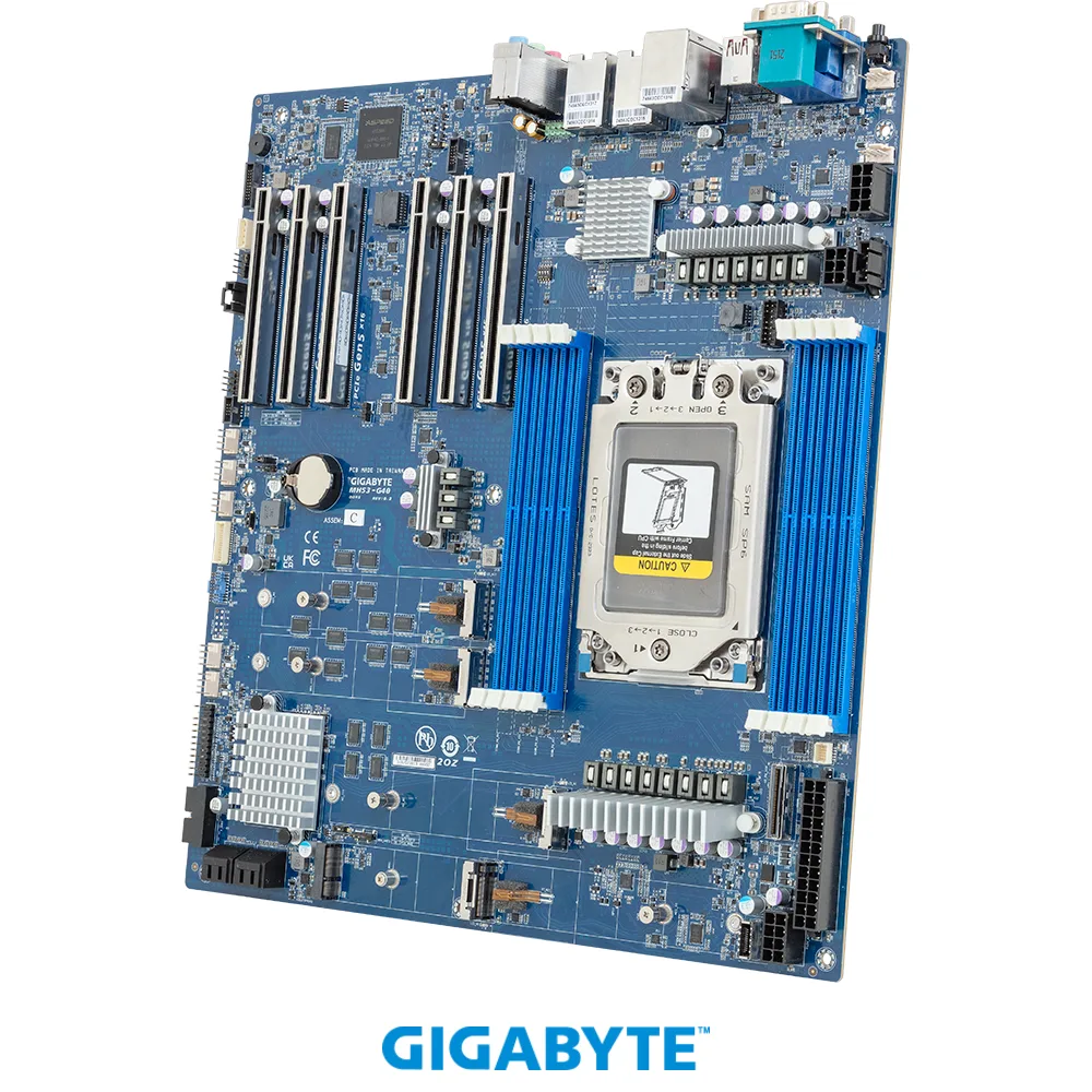 GIGABYTE GIGABYTE MH53-G40 server motherboard sTR5 8×DDR5 5200 6×PCIe 5.0 x16 — product photo