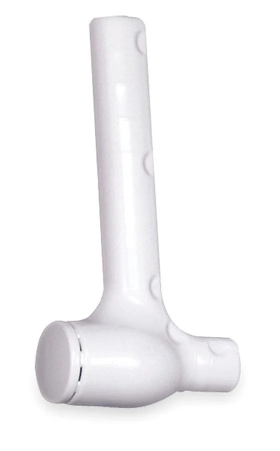 White molded vinyl angle valve and supply cover, 17 51/64 in tall, 3.2 in wide