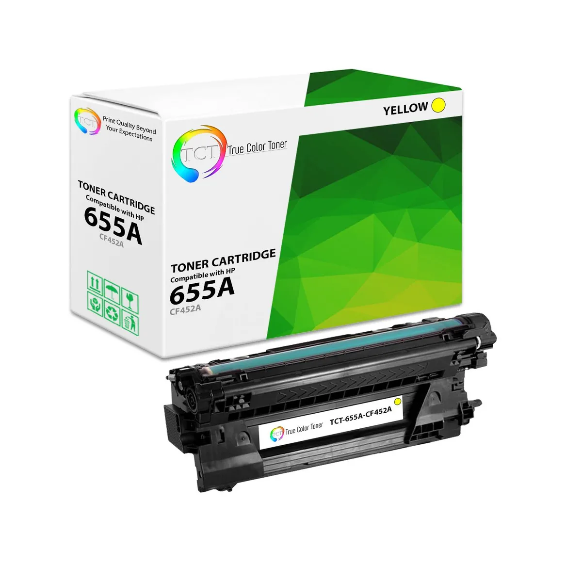 True Color Toner True Color Toner TCT-655A-CF452A Yellow Toner Cartridge 10500 Pages — product photo
