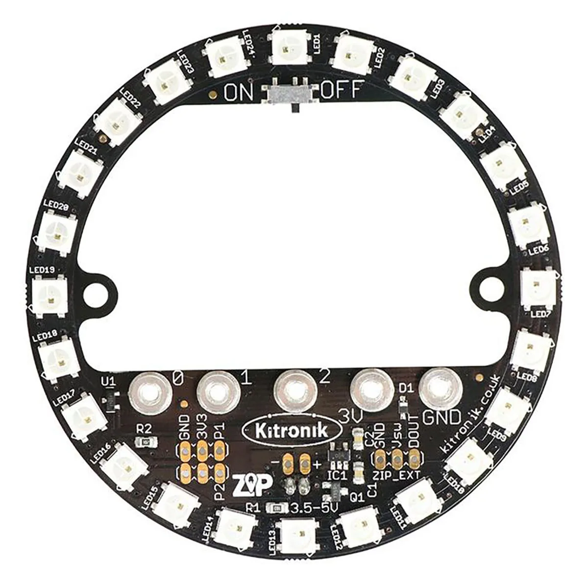 Kitronik Ltd Kitronik ZIP Halo for BBC micro:bit 24 ZIP LEDs — product photo