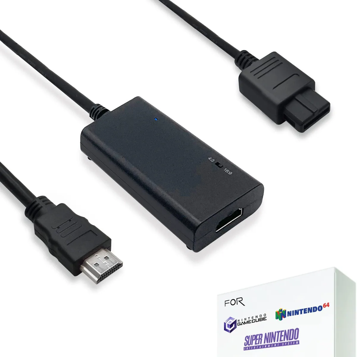 3-in-1 HDMI Adapter for GameCube N64 SNES Factory Integration — product photo