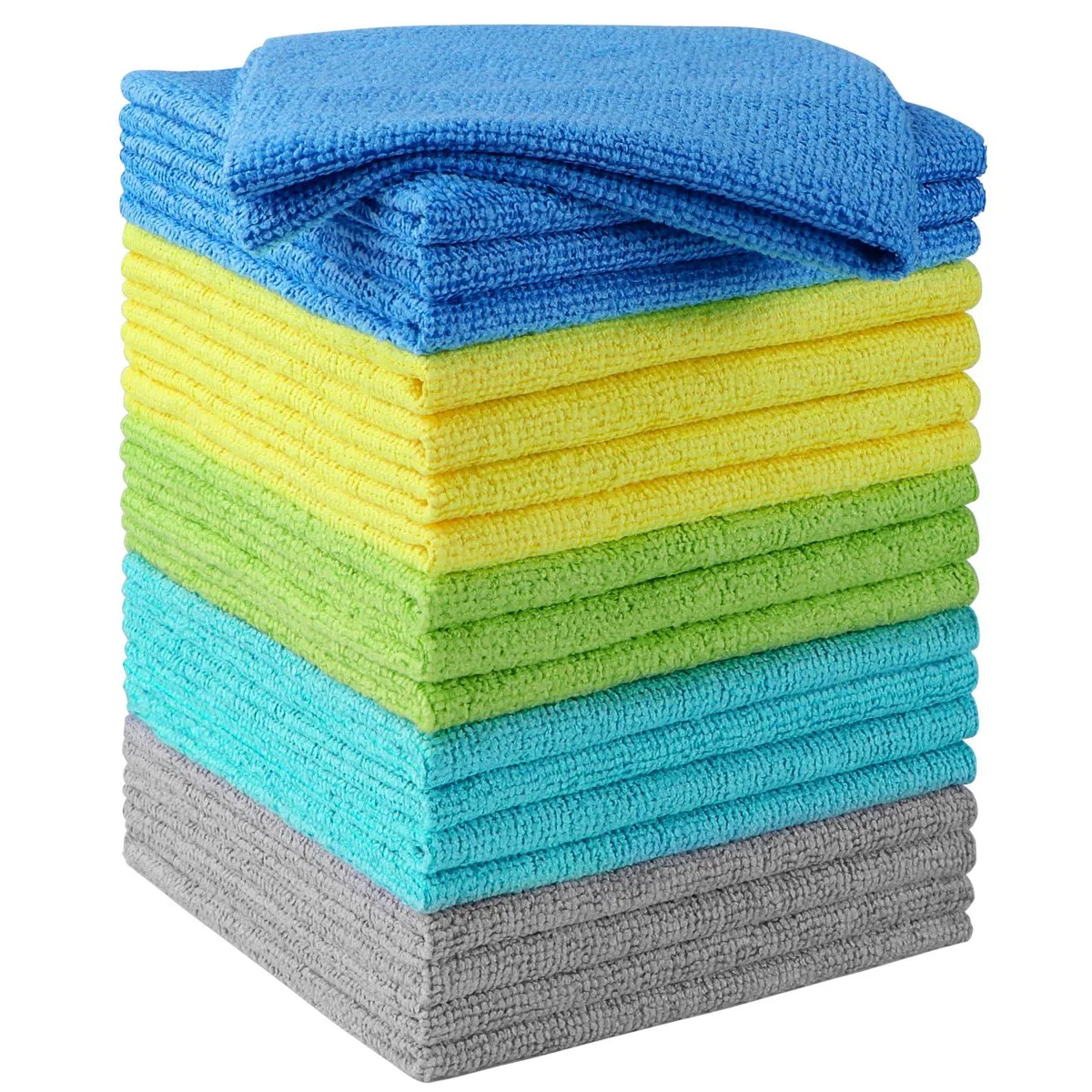  Microfiber Cleaning Cloths 20 Pack 11.5 Inch Multi-Color Exterior Care — product photo
