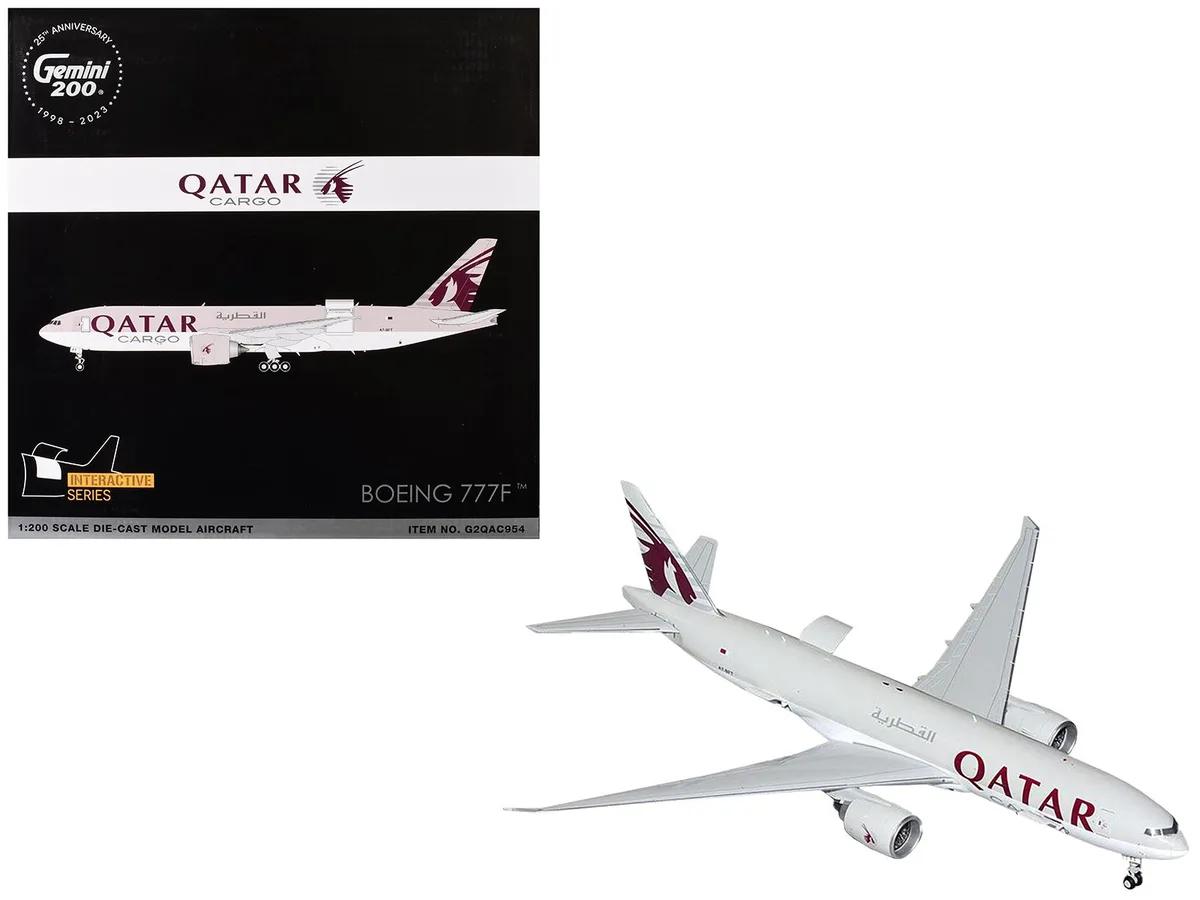 GeminiJets GeminiJets Boeing 777F Qatar Cargo 1/200 Diecast Model Airplane — product photo