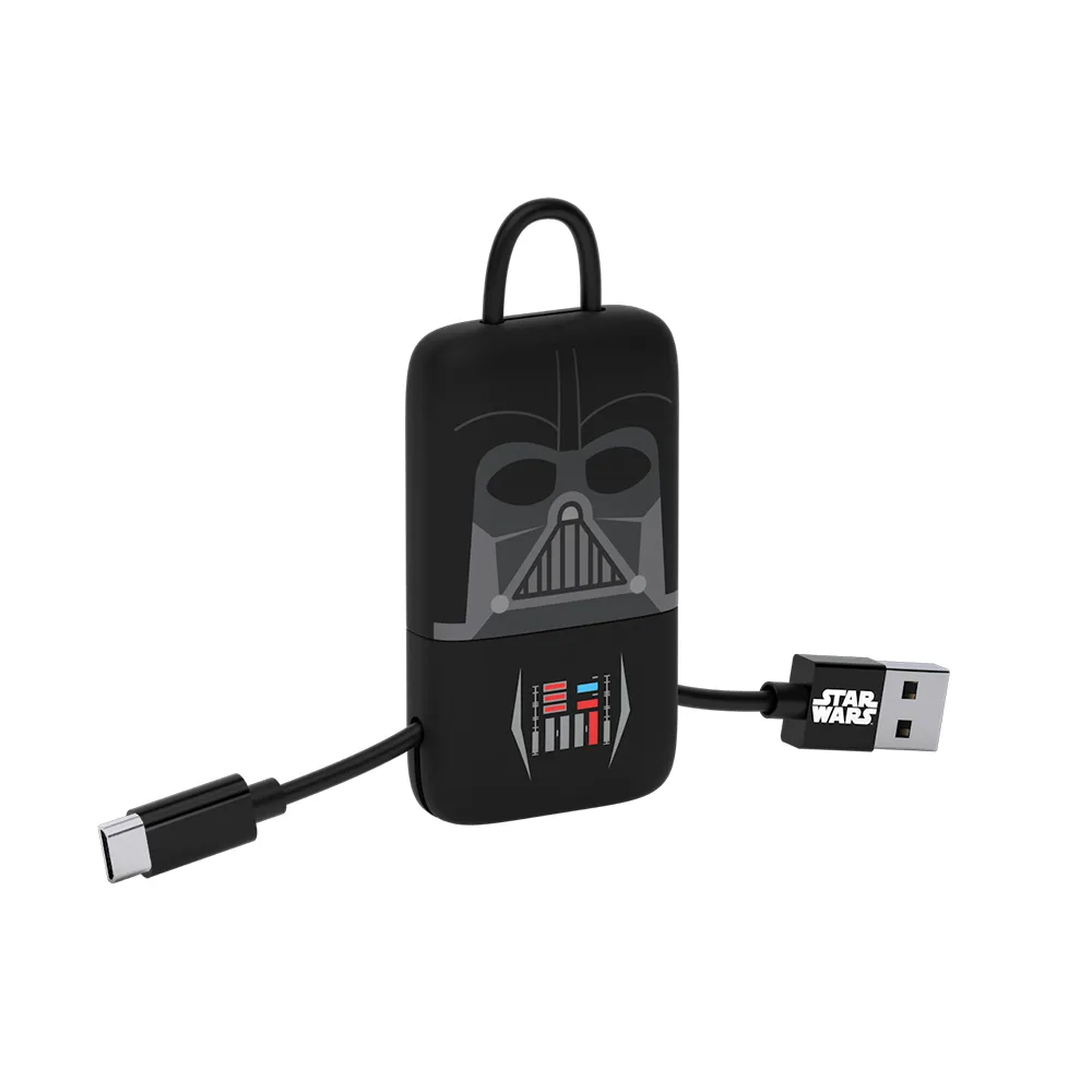 Short 22cm Darth Vader Micro USB cable with character head connector