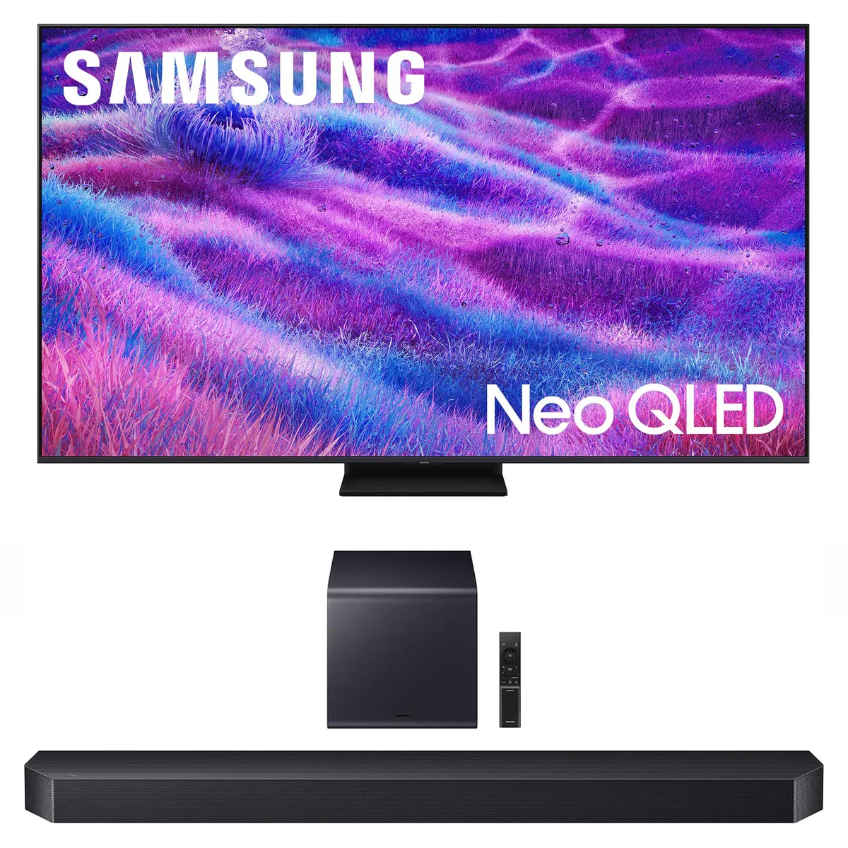 SAMSUNG SAMSUNG QN55QN80FAFXZA 55 Inch Neo QLED 4K TV with HW-Q900F 7.1.2 Soundbar — product photo
