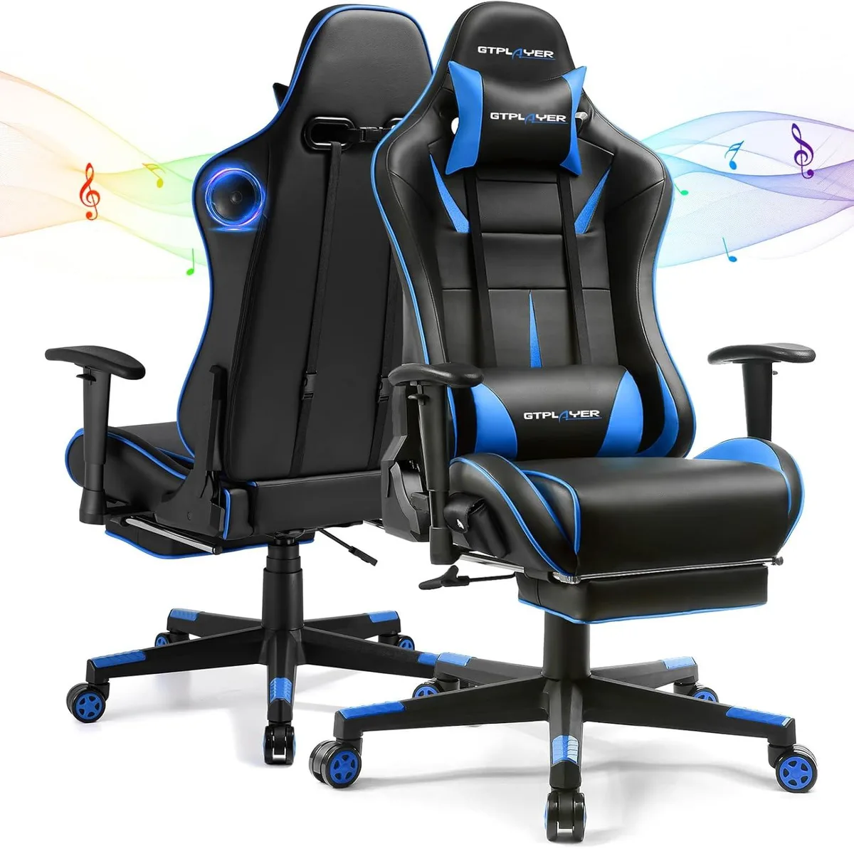 GTPLAYER GTPLAYER NEG-GT909MF-RED gaming chair, Bluetooth 5.1, 300 lb — product photo