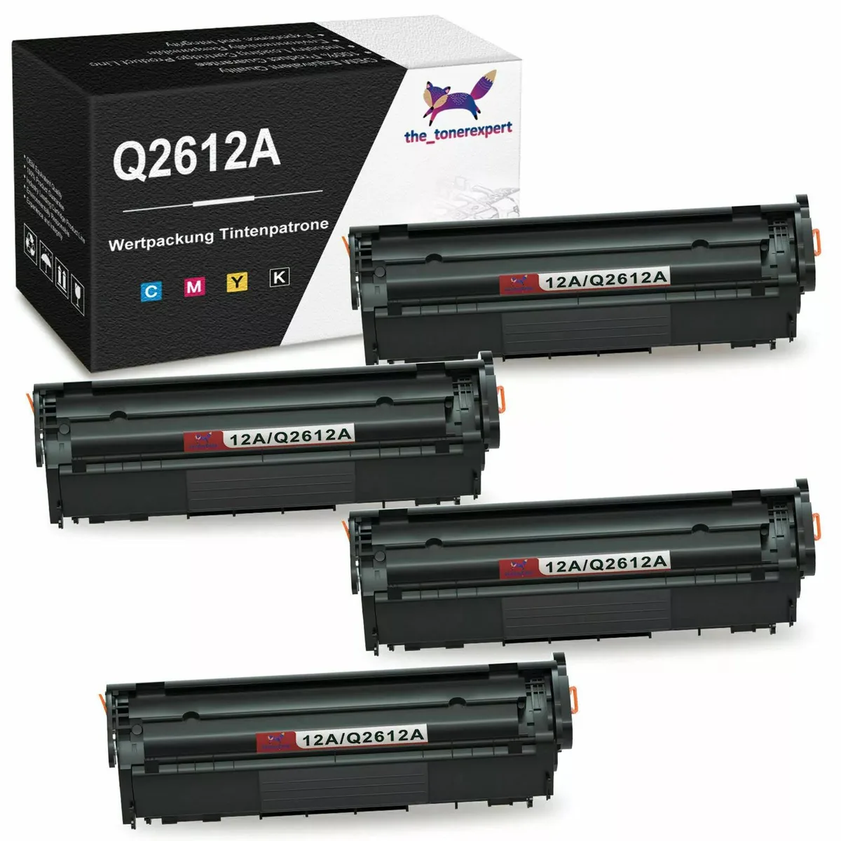 V4ink V4ink Q2612A 12A Black Toner Cartridge 4 Pack — product photo