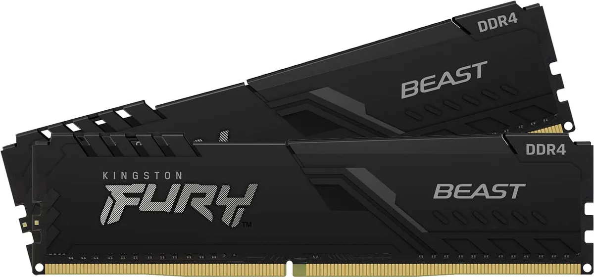 Kingston Technology Corp. Kingston Technology Corp. KF432C16BBK2/16 FURY Beast 16GB (2x8GB) DDR4 3200 CL16 desktop RAM — product photo