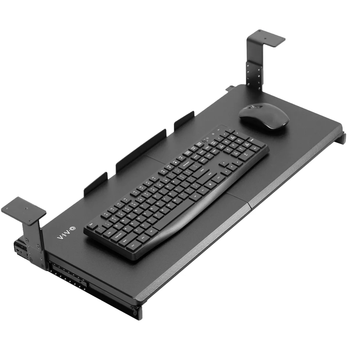 VIVO VIVO Black Height Adjustable Under Desk Keyboard Mouse Slide-Out Drawer 26.8x11 — product photo