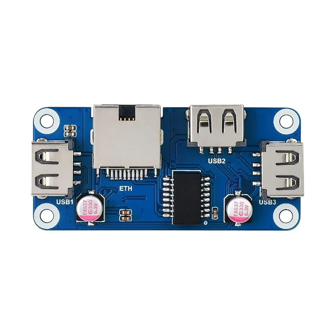 LORDWORLD LORDWORLD Ethernet USB HUB HAT B 1x RJ45 3x USB 2.0 development board — product photo