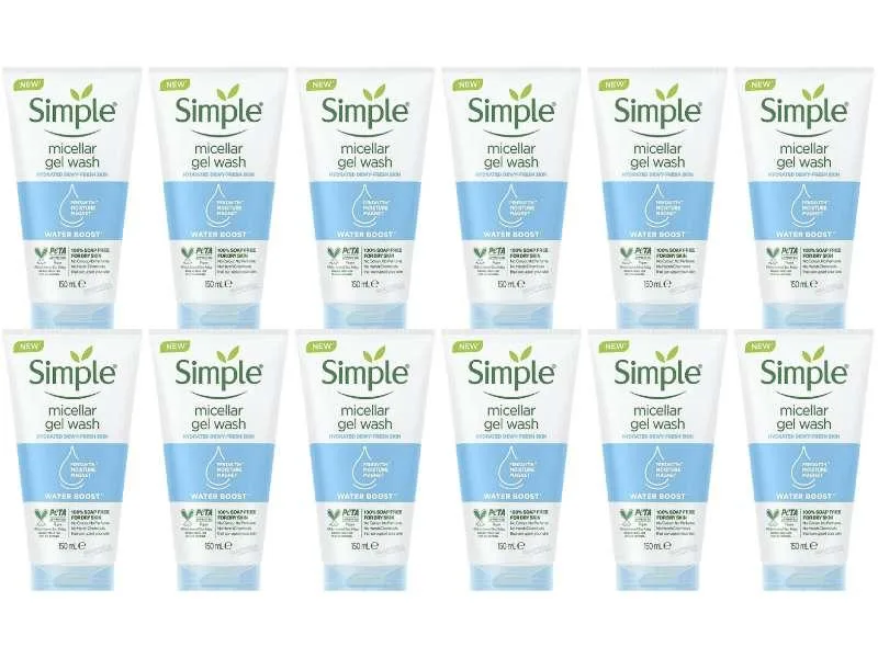 Real Simple Real Simple Water Boost Micellar Gel Facial Wash 5 oz 12-Pack skin care — product photo