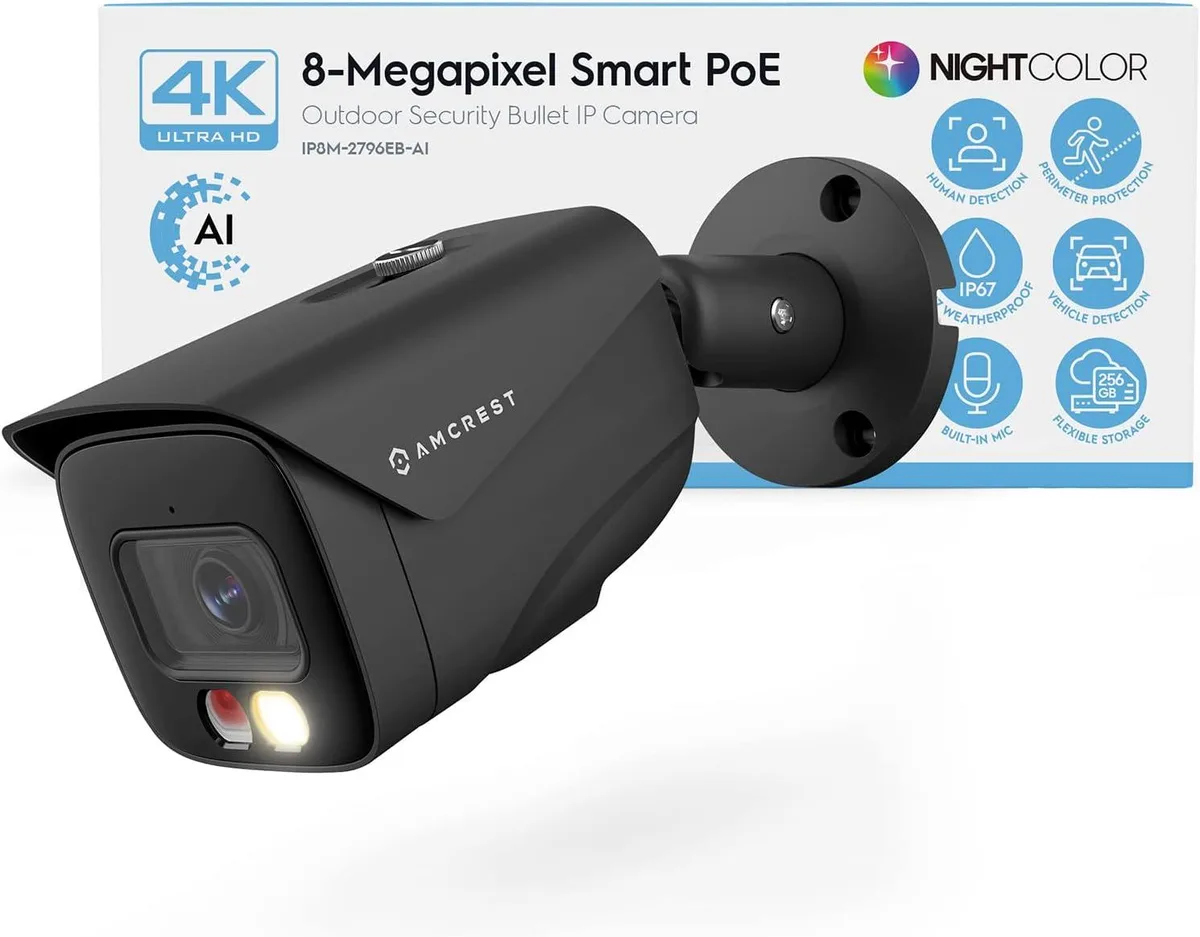 TAURKENAM TAURKENAM IP8M-2796EB-AI 4K 8MP PoE AI network camera Black — product photo
