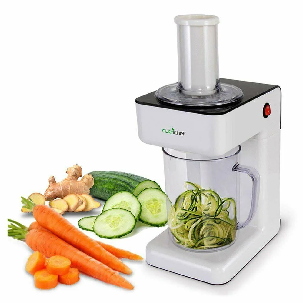 NutriChef USA NutriChef USA Electric Food Spiralizer Slicer Chopper 3-in-1 1.2L 3.3ft — product photo