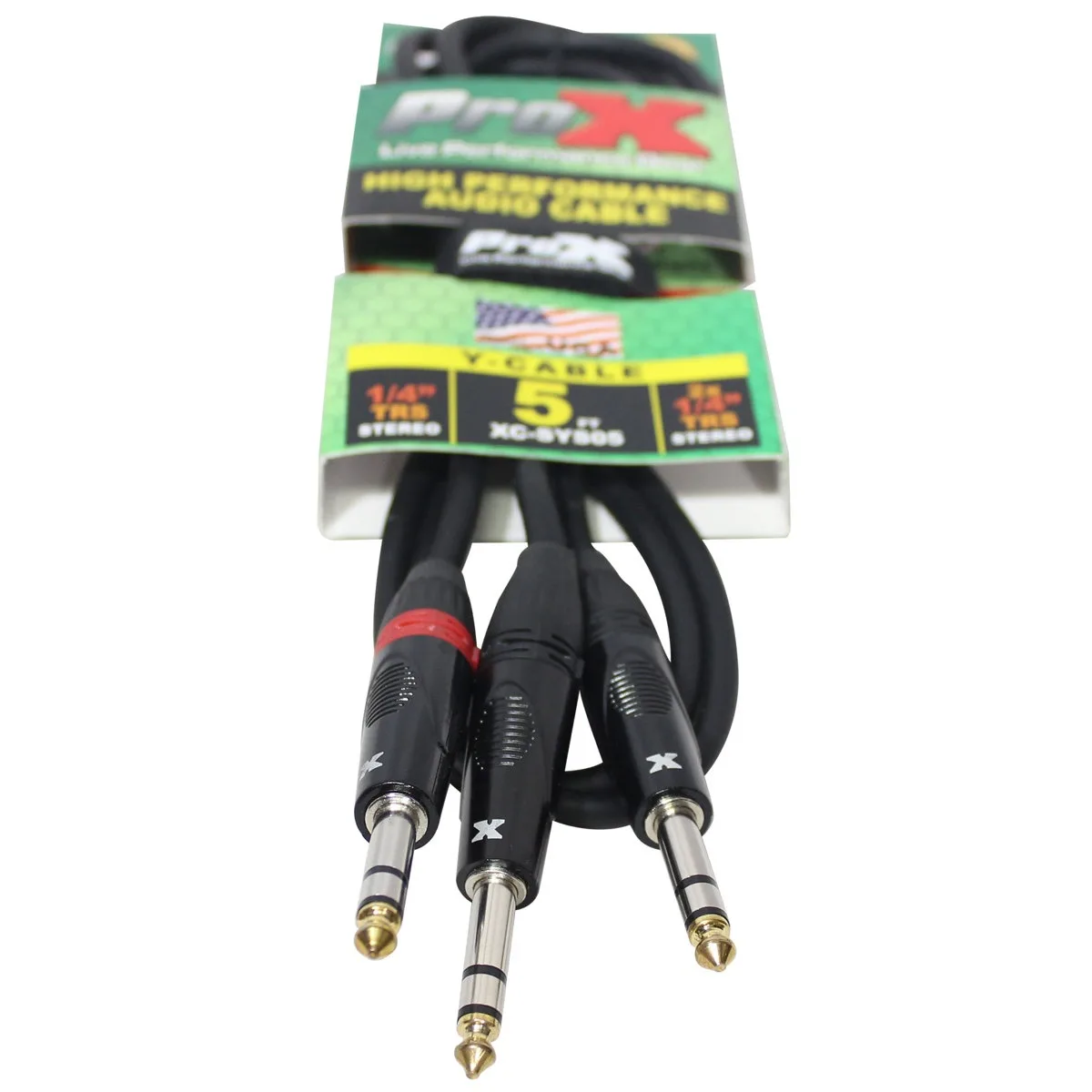 ProX ProX XC-SYS05 5' TRS-M to Dual TRS-M Y-Cable — product photo