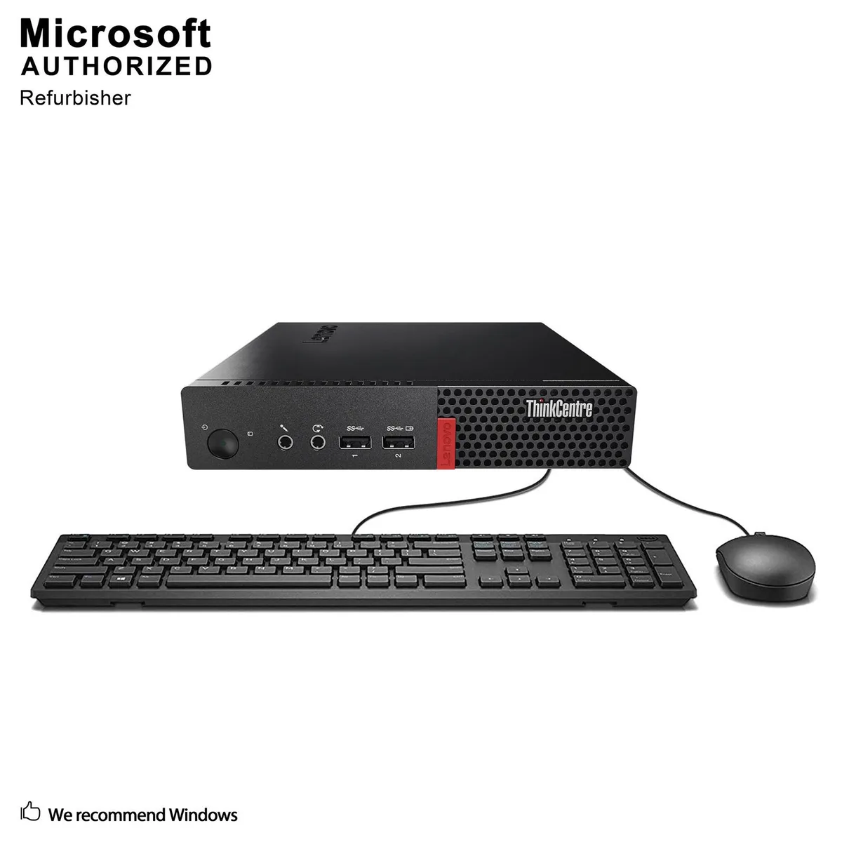 Lenovo Lenovo ThinkCentre M715Q Tiny desktop PC AMD Ryzen 5 PRO 2400GE 3.2GHz 8GB DDR4 256GB SSD — product photo