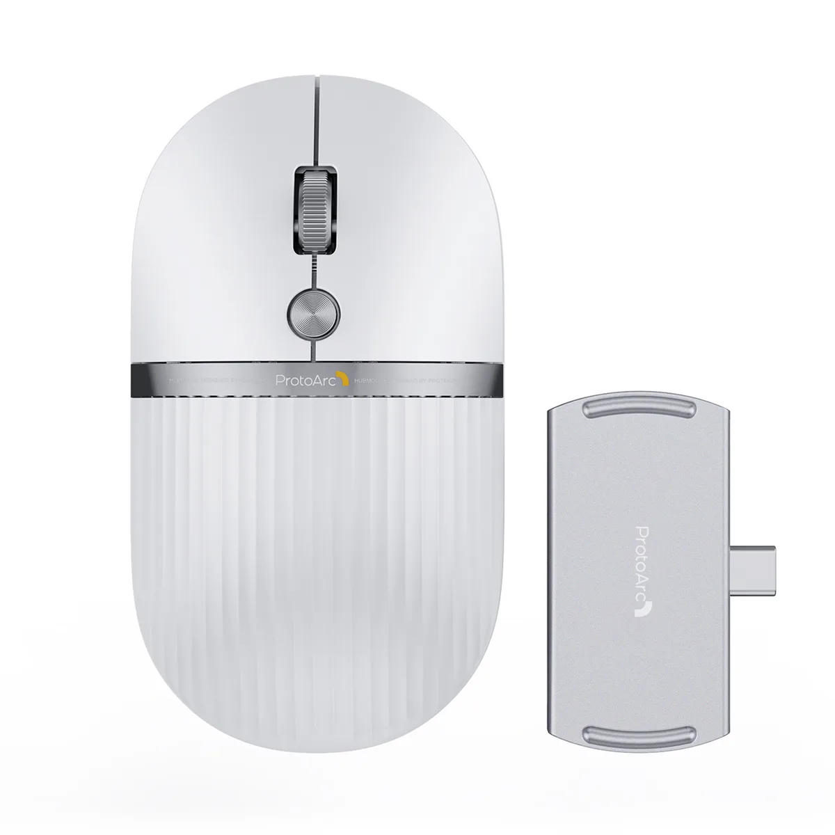 Protoarc Protoarc HubMouse 2-in-1 Travel Hub Mouse White — product photo