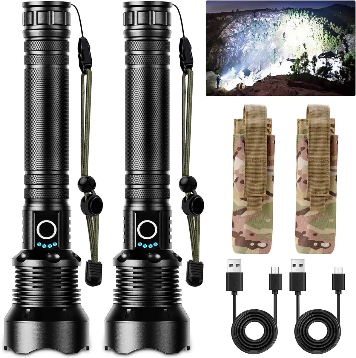 noelspace noelspace Flashlight 150000 Lumens 10000mAh 2 Pack — product photo