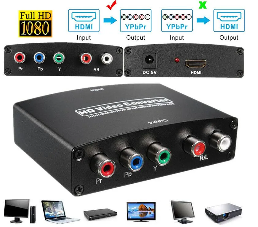 AUBEAMTO AUBEAMTO HDMI to YPbPr 5RCA Audio Video Converter 1080p — product photo