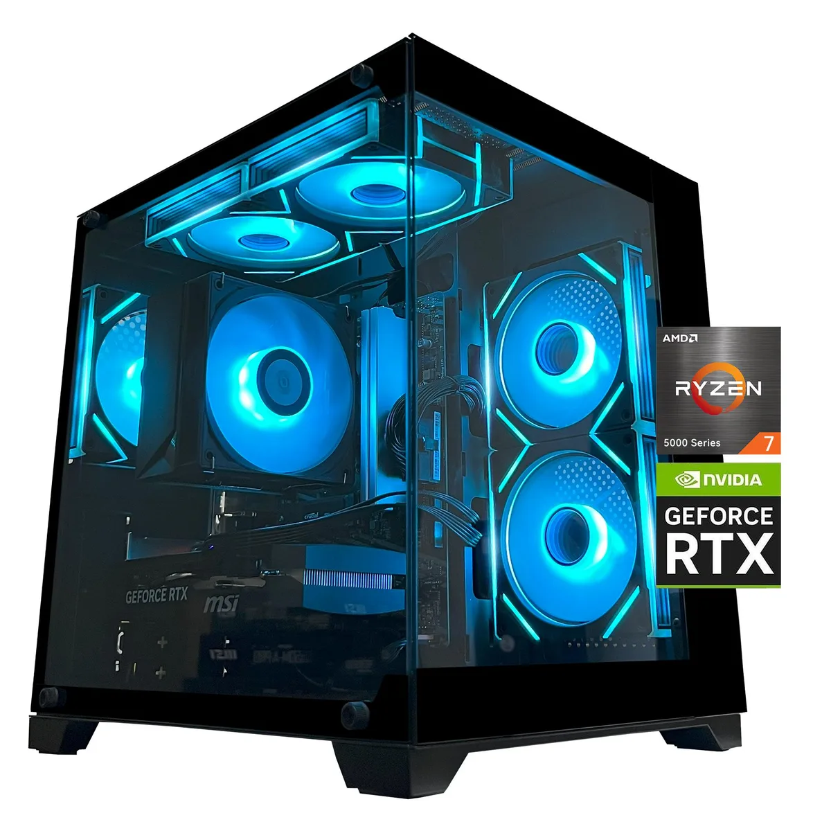 YAWYORE YAWYORE Gaming PC Ryzen 7 5700X RTX 5060 32GB DDR4 1TB NVMe Sea View Room — product photo