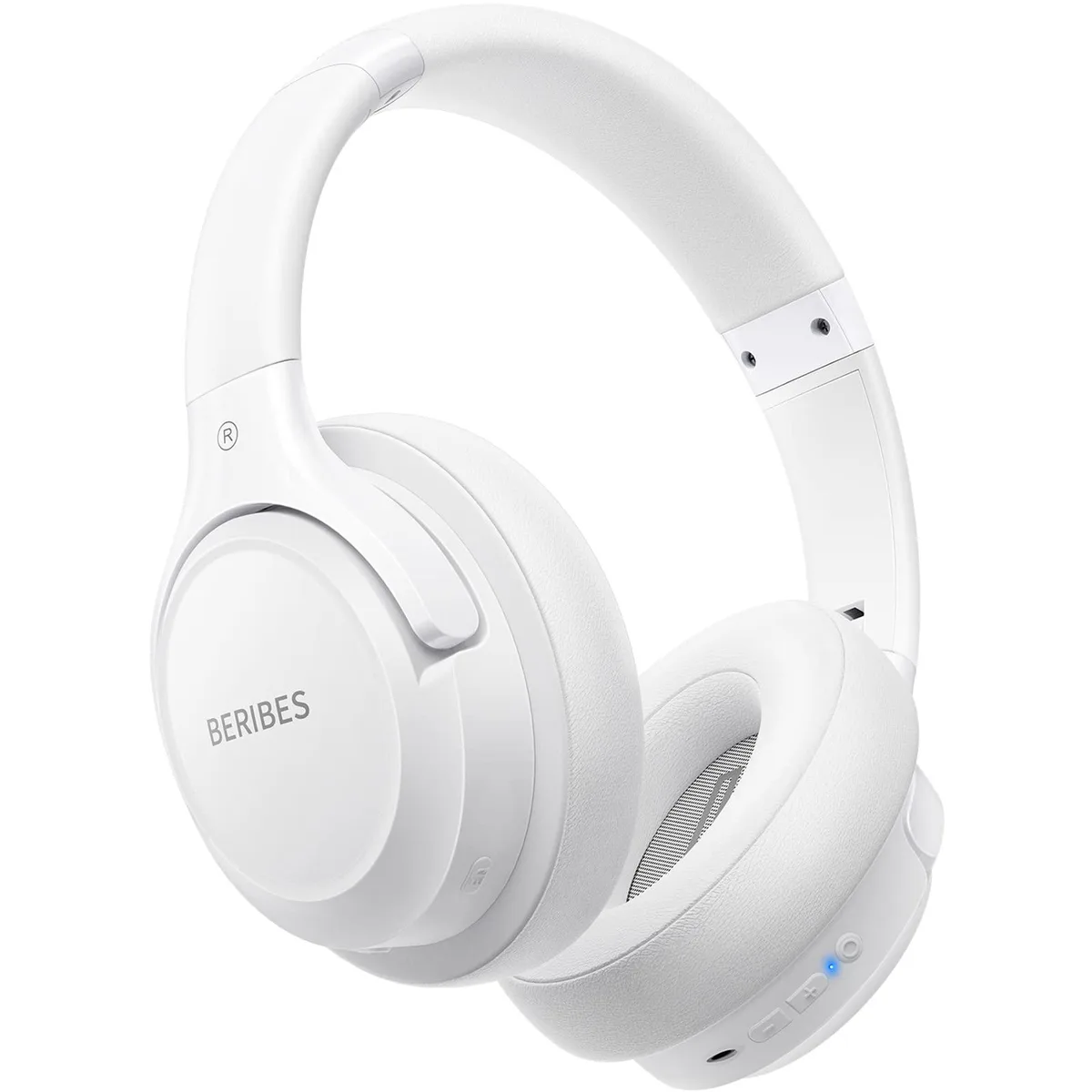  BERIBES WH202AW Over-Ear Headphones White 65H 6EQ Hybrid ANC — product photo
