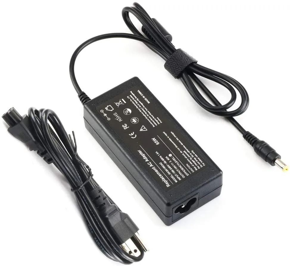 myVolts myVolts 65W AC Adapter 19V 3.42A 5.5*1.7mm Yellow Tip — product photo