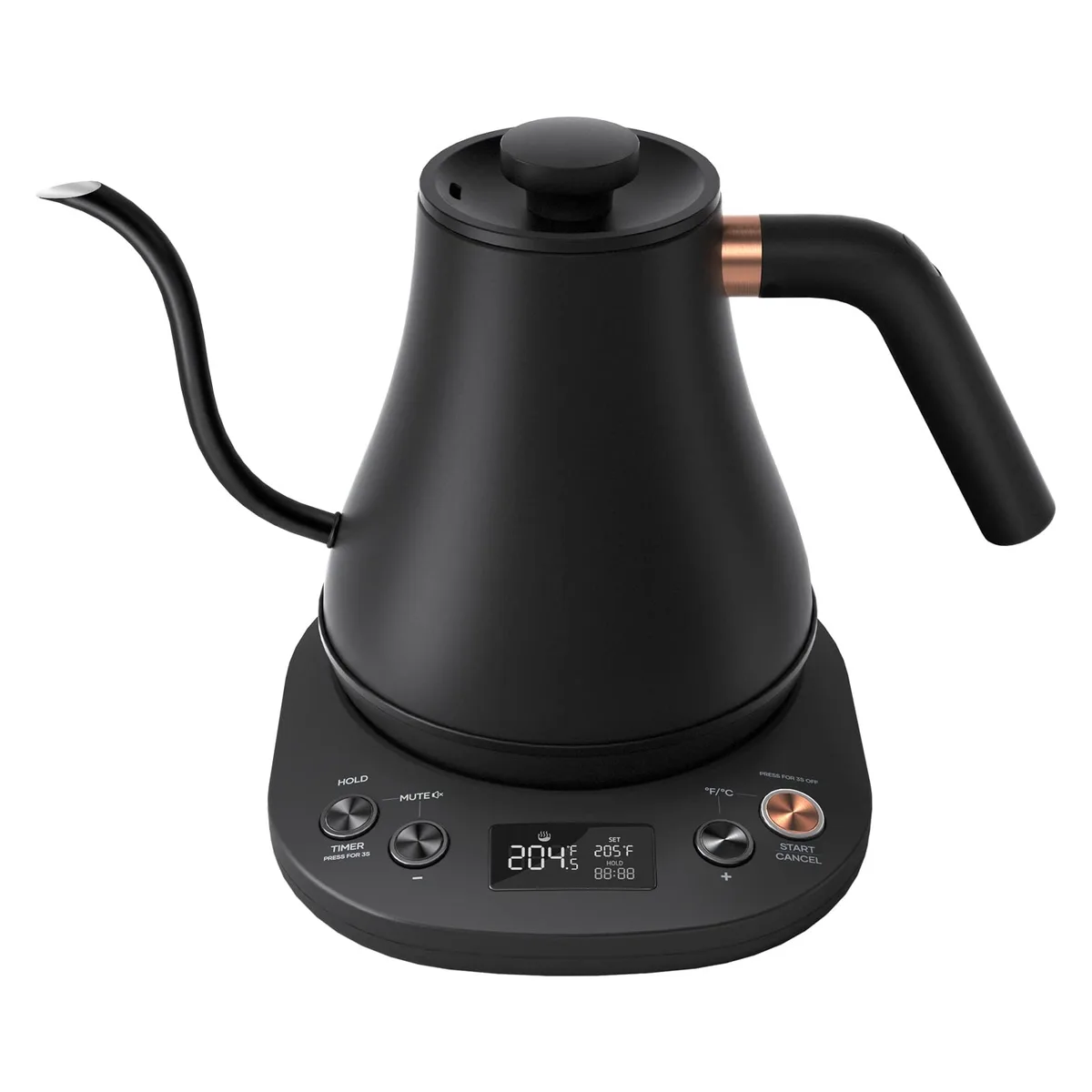  Mecity HB-3166M Gooseneck Electric Kettle 0.8L Matt Black Barista Edition — product photo