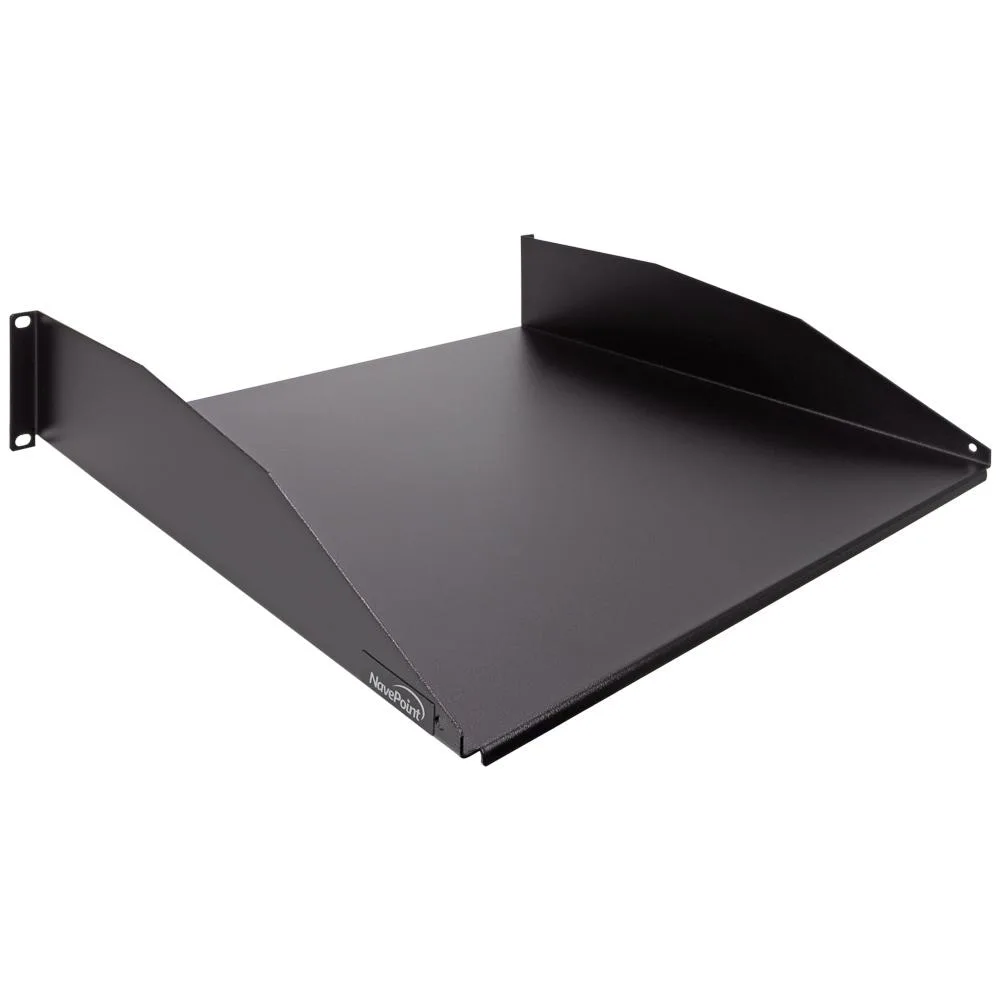 NavePoint NavePoint 2U Cantilever Shelf 16in Deep 50lb Black — product photo