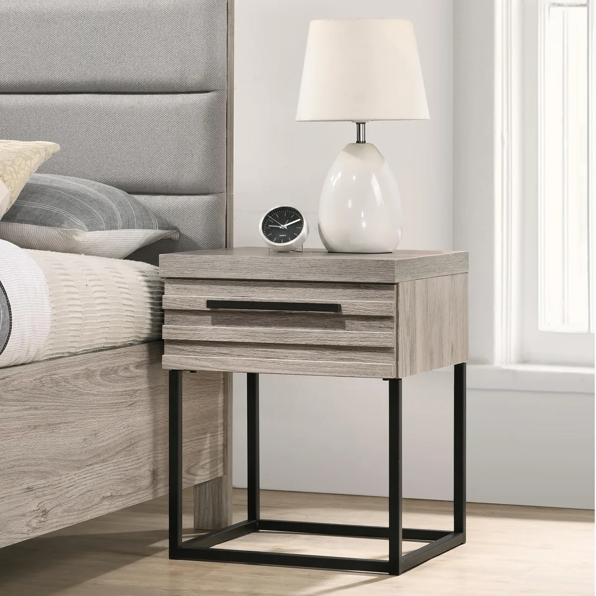 tuphen tuphen Alvear Nightstand Weathered Gray 17.8"W 16.8"D 22.25"H — product photo